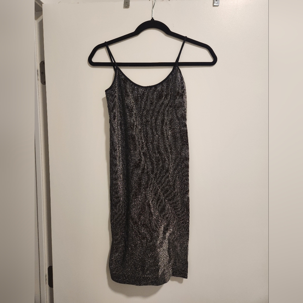 Sugarlips Black Sparkle Mini Dress